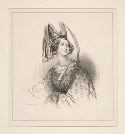 Siennese Woman in 1300 by Paul Gavarni