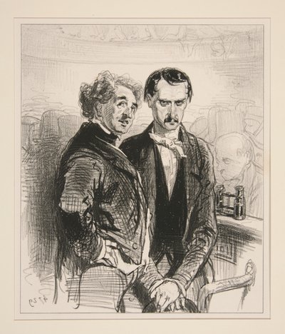 Do you know, my dear Beauminet, that Madame has a very pretty dress tonight! by Paul Gavarni