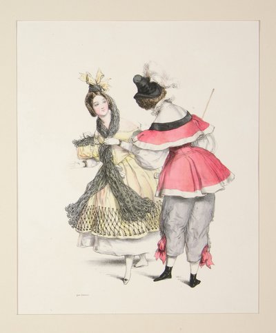 ORIGINAL TRAVESTIES for the balls of 1834. Nos. 3 and 4. by Paul Gavarni