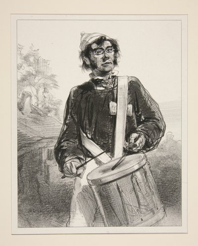 Village Drum. by Paul Gavarni