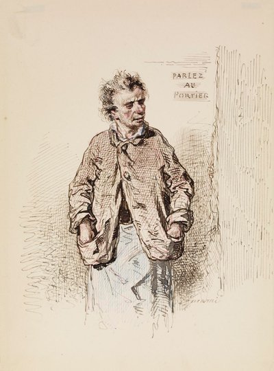 The Porter by Paul Gavarni