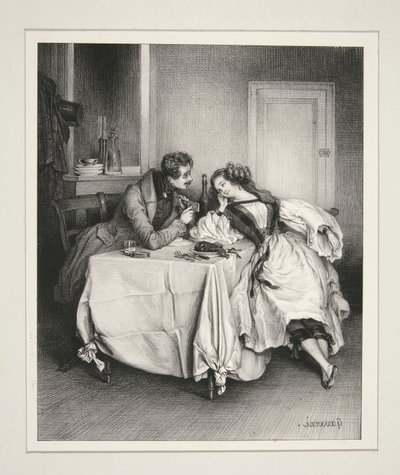 A Private Room at Petron by Paul Gavarni