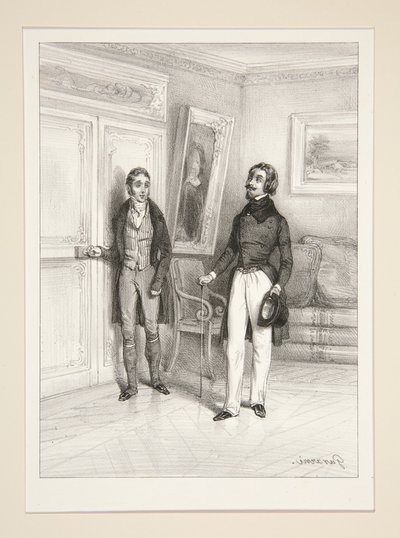 A False Step. Page 335. by Paul Gavarni