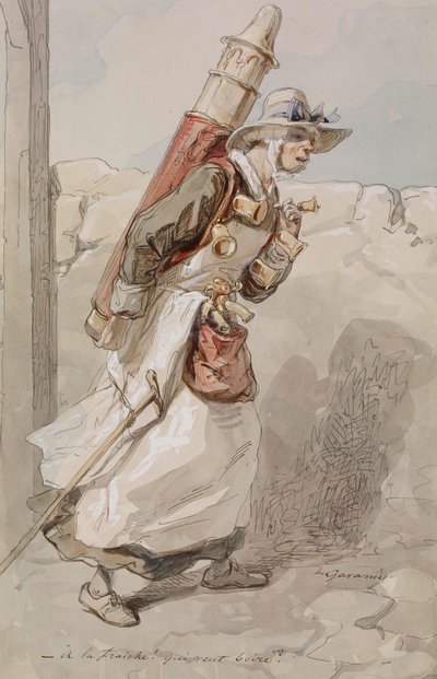 Woman Chocolate Vendor by Paul Gavarni