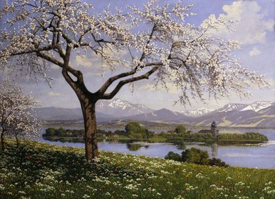A Bavarian Lake Landscape in Spring by Paul Graf