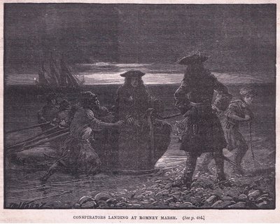 Conspirators landing at Romney Marsh AD 1696 by Paul Hardy