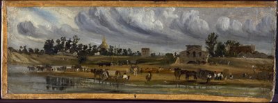 Banks of the Seine at the Barrière de la Cunette, near the Champ-de-Mars (1820) by Paul Huet