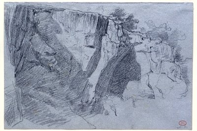 Landscape with Cliff by Paul Huet