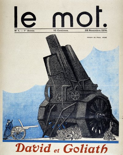 David and Goliath: comparison between French and German artillery - By Paul Iribe, in 