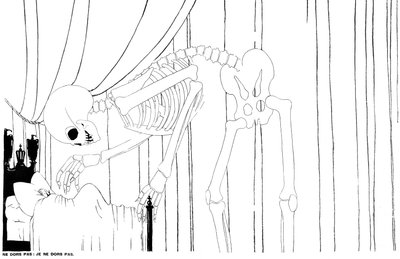 Death Appearing to Kaiser Wilhelm in His Bed by Paul Iribe