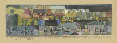 Ah, How My Pain is Even More Exacerbated When You Do Not Deign to Even Suspect the Emotions of My Heart by Paul Klee