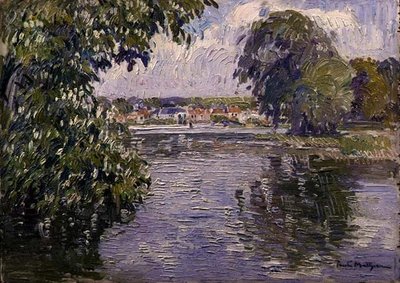 Village on the Seine by Paul Mathieu