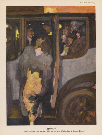 Woman getting into a car for the ride home after a night out by Paul Rieth