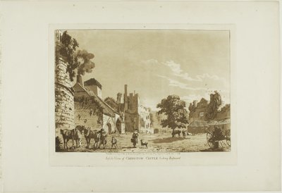 Inside View of Chepstow Castle Looking East, plate five from Twelve Views in Wales by Paul Sandby