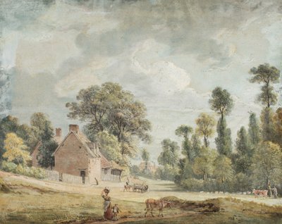 Looking Down Egham Hill by Paul Sandby