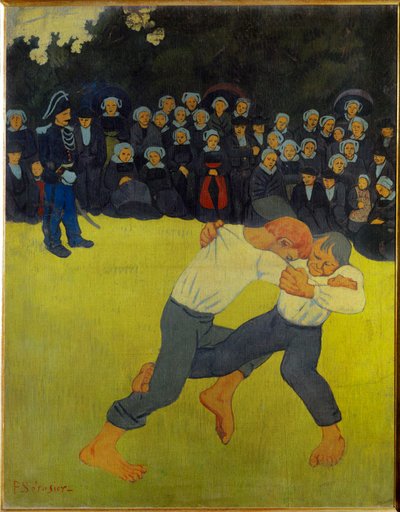 The Breton Wrestling by Paul Serusier