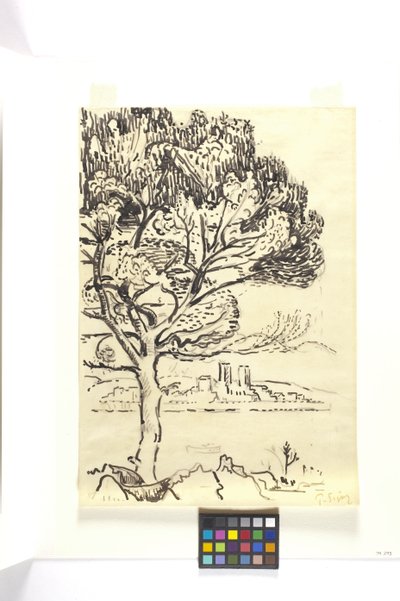 Antibes, Umbrella Pine in the Foreground by Paul Signac
