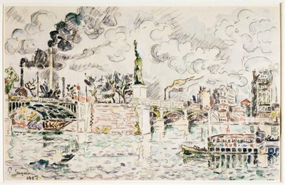 The Grenelle Bridge in 1927 by Paul Signac