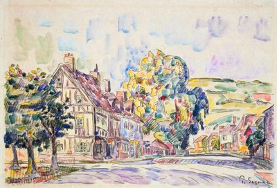 Street with a Frame House in Normandy, c1925 by Paul Signac