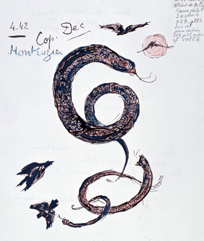 Snakes - Drawing by Paul Valéry by Paul Valery