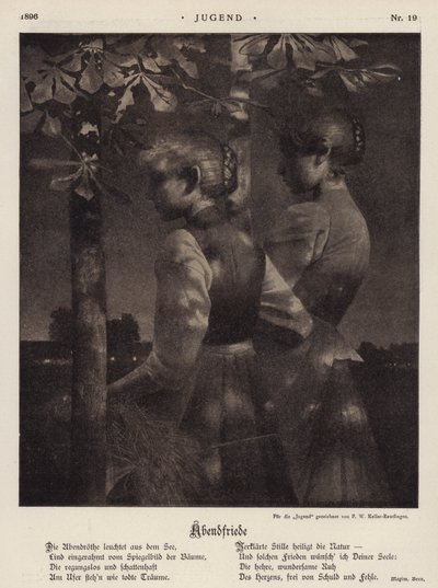Evening Peace by Paul Wilhelm Keller Reutlingen