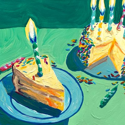 Festive Cake Slices by Pauline Wegman | Key and Sea Creative