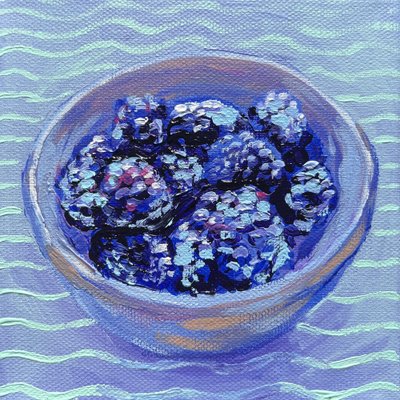 Vibrant Blackberries In Bowl by Pauline Wegman | Key and Sea Creative