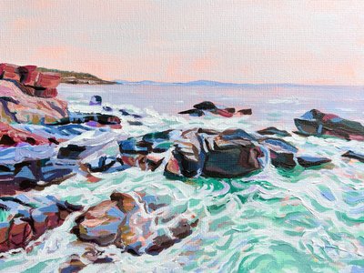 Vibrant Rocky Coastline by Pauline Wegman | Key and Sea Creative