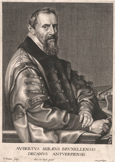 Aubertus Miraeus Bruxellensis, Decanus Antuerpiensis by Paulus Pontius