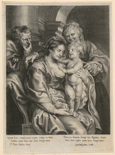 Holy Family with Anna by Paulus Pontius