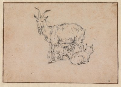 A Goat with Two Kids by Paulus Potter