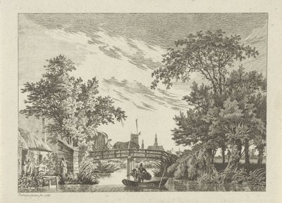 Landscape with Hay Wagon on a Bridge by Paulus van Liender