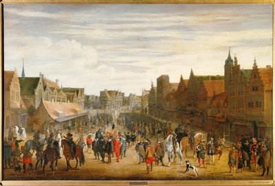 The Disbanding of the Town Militia by Prince Maurice of Nassau in Utrecht, Netherlands by Pauwels I van Hillegaert