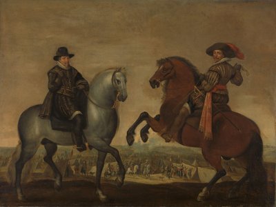 Princes Maurits and Frederik Hendrik on Horseback by Pauwels van Hillegaert (workshop of)