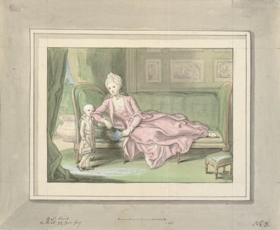 Third Draft for Painting of Caroline Mathilde and Frederik by Peder Als
