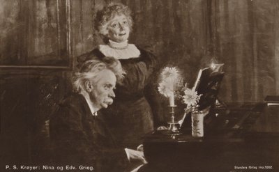 Edvard and Nina Grieg at the piano by Peder Severin Krøyer