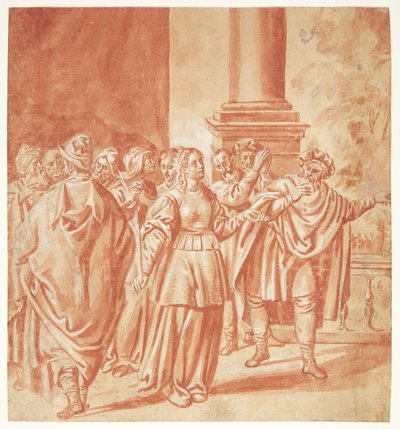 Saint Surrounded by Angels, Preliminary Work for Altarpiece by Pedro Orrente