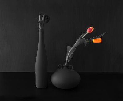 Vibrant Tulips Still Life by Pedro Uranga