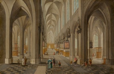 Antwerp Cathedral by Peeter the elder & Vrancx Sebastian (1573-1647) Neeffs