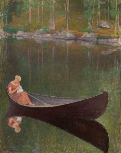 Woman in a Boat by Pekka Halonen