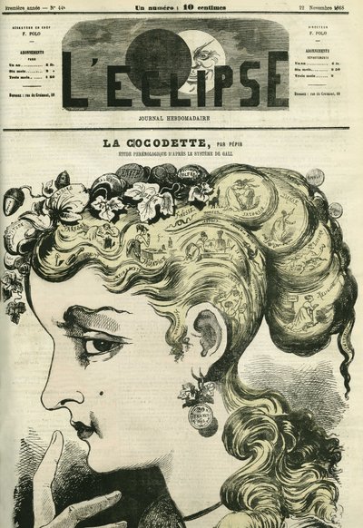 Cocodette, a study of phrenology from the Gall system. Cover in 