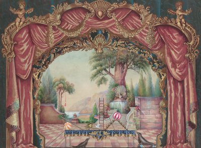 Backdrop for Vaudeville Stage, c. 1938 by Perkins Harnly