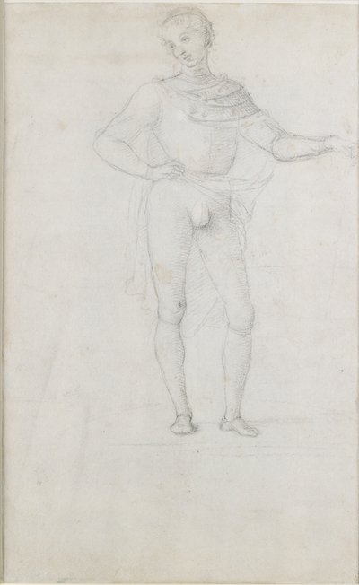 A Study for a Figure in an Adoration of the Magi by Perugino