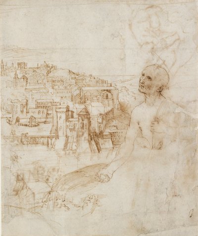 View of the City of Perugia, with the Penitent St Jerome in the Foreground by Perugino