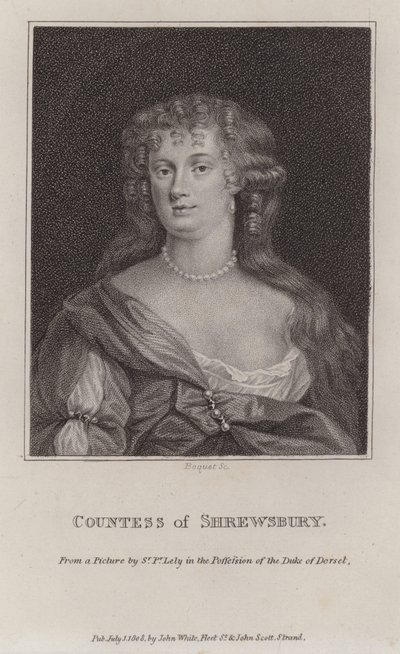 Anna Maria Talbot, Countess of Shrewsbury (engraving) by Peter (after) Lely
