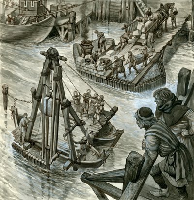 Building of Old London Bridge by Peter Jackson