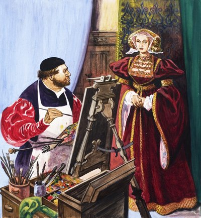 Holbein Painting a Portrait of Anne of Cleves by Peter Jackson