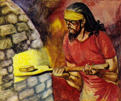 Letter and envelope are put into the oven to be baked hard by Peter Jackson
