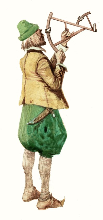 Man Using a Quadrant by Peter Jackson