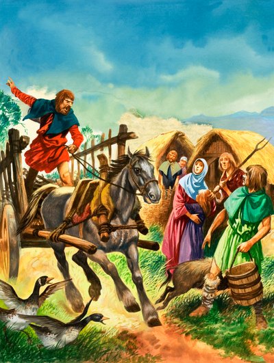Villagers Warned of the Arrival of Soldiers in the Days of King Stephen by Peter Jackson